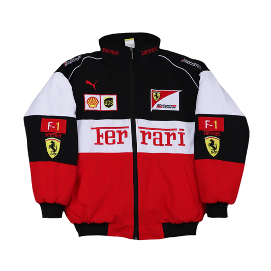 Ferrari red black and white vintage jacket