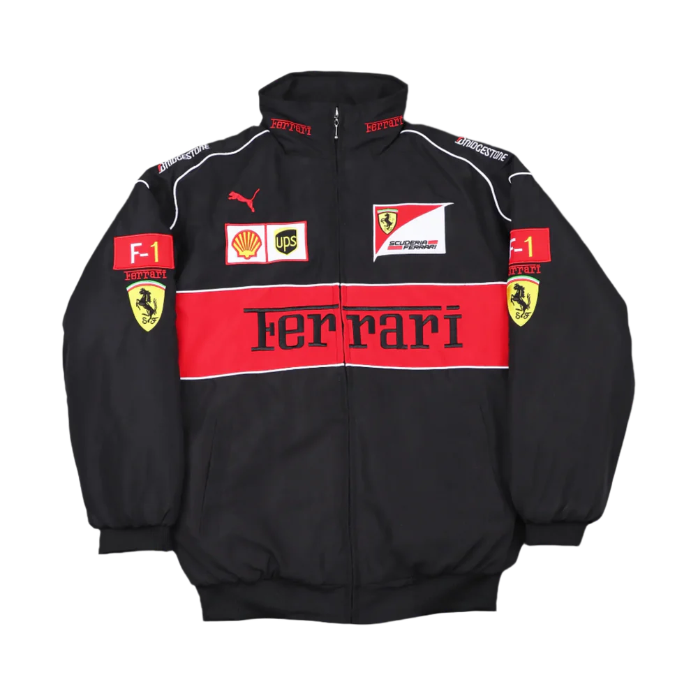 Ferrari black vintage racing jacket