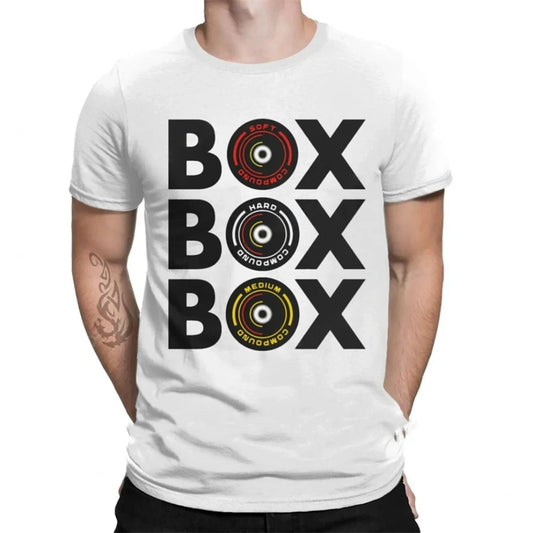 Box Box Box Tyre Compound T Shirt Graphic Oversized Men Women T Shirt All Season Casual Cotton Tops Loose Tees